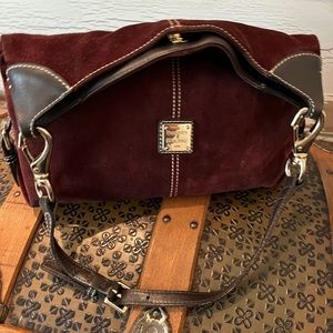 Dooney & Bourke Suede Saddle Bag Purse